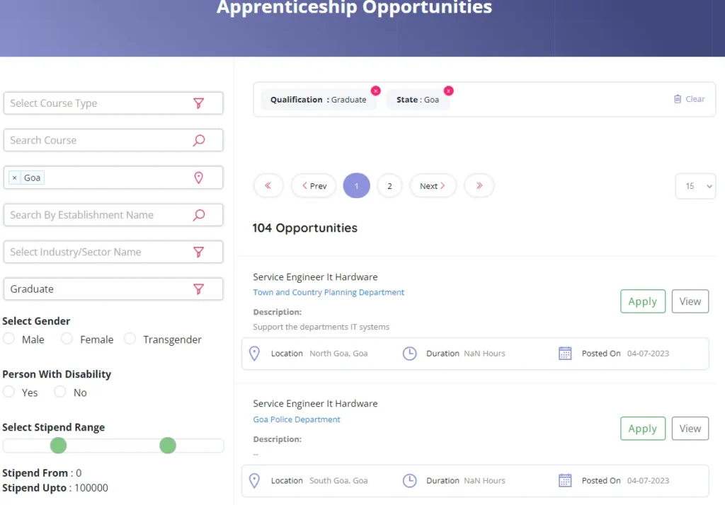 Apprenticeship Opportunities