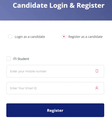 Candidate Login Register