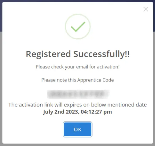 Registered Successfully