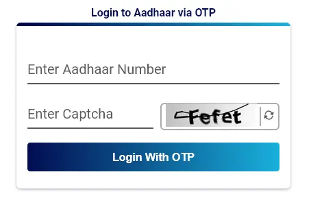 Login to Aadhaar via OTP