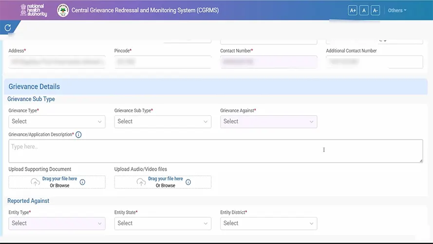 CGRMS Grievance Details