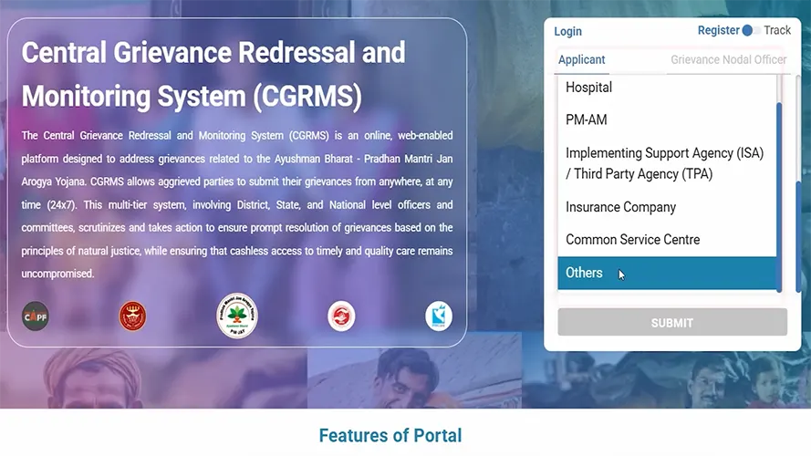 CGRMS Register Grievance